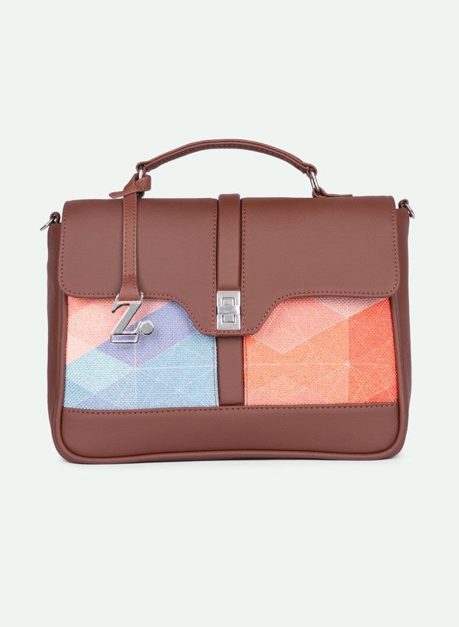 ZOUK حقيبة زوك كريتي سانون نيسا النسائية | حقيبة يد للمكتب والسفر | حقيبة يد بحزام كتف قابل للتعديل | حقيبة كتف أنيقة بمقبض علوي | جيو أوبتكس - Image 3